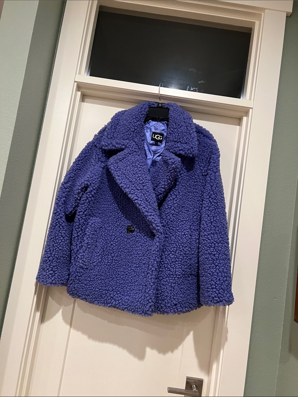 UGG Kids Purple Teddy Peacoat